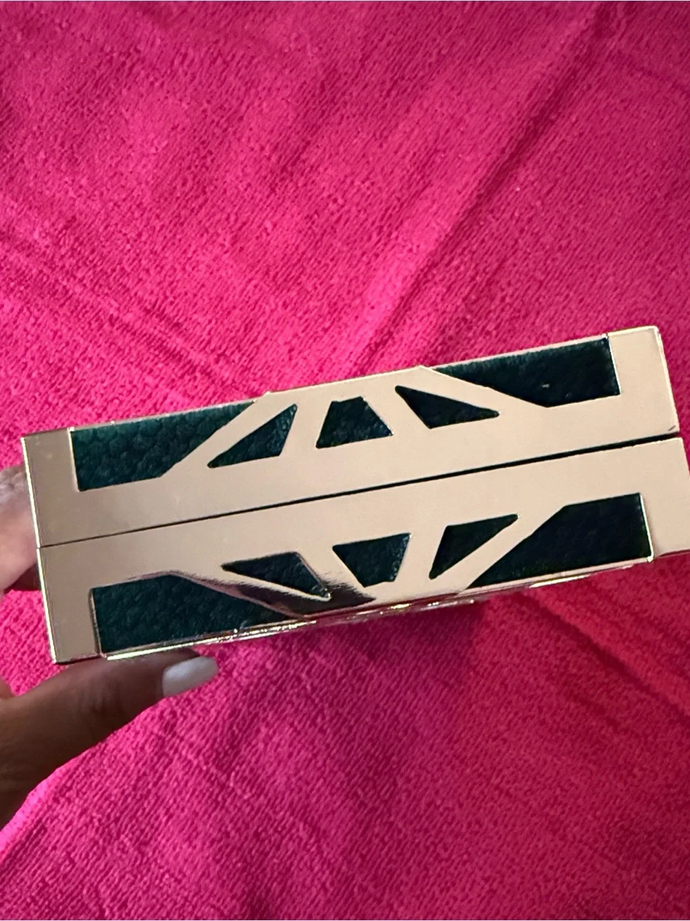 Verde and Gold Geometric Women's Clutch Wallet